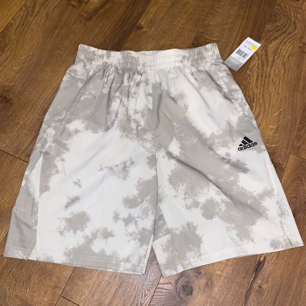 Adidas Logo Big Boys‎ Aeroready Shorts Size XL Cream
